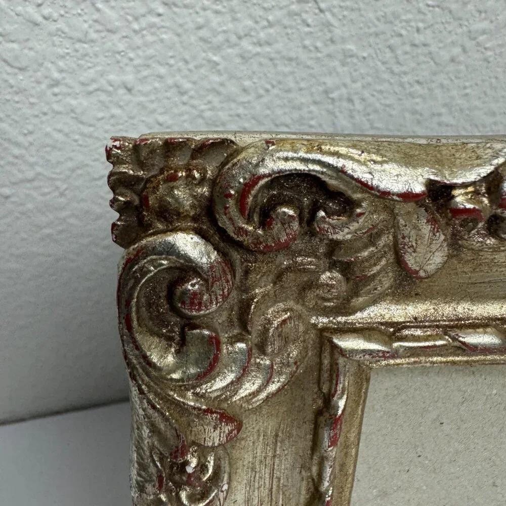 Vintage Victorian Style Golden Color Patina Photo Picture Frame
